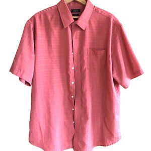 Croft & Barrow Short-Sleeved Men's Shirt, Easy Care Textured Coral, Size XL